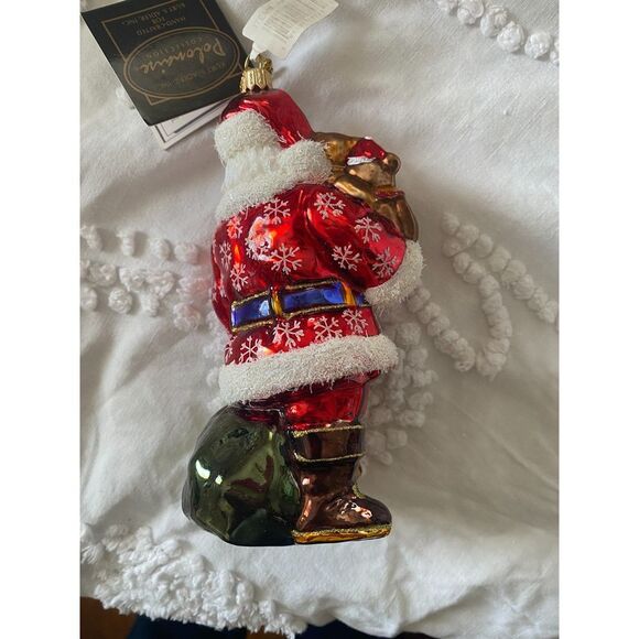 Kurt S Adler Polonaise Hand Blown Santa with Three Teddy Bears NWT - Picture 6 of 15